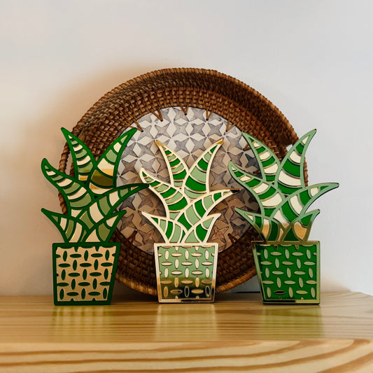 "Plant One On Me" Acrylic snake plant